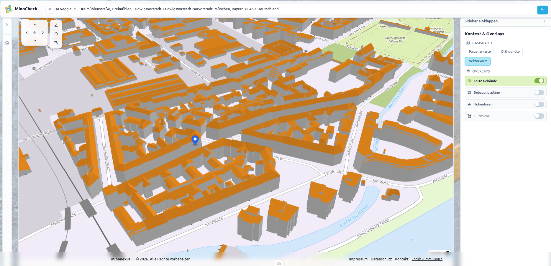 MinoCheck – 3D-Stadtmodell LoD2